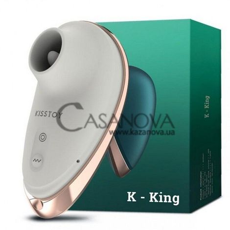 Основне фото Вакуумний стимулятор клітора KisToy K-King зелений 10,5 см