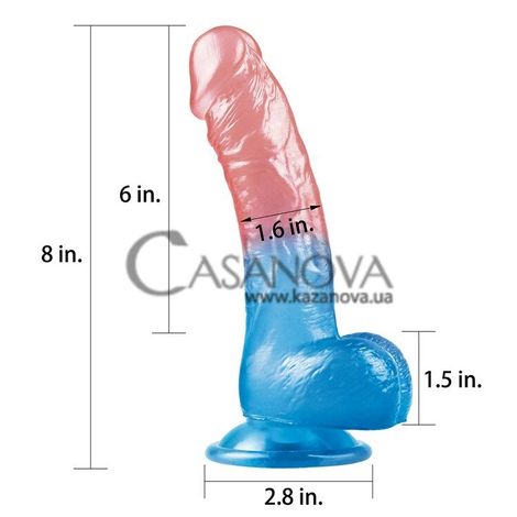 Основное фото Фаллоимитатор Dazzle Studs 6452LVTOY416 красный с синим 20,3 см