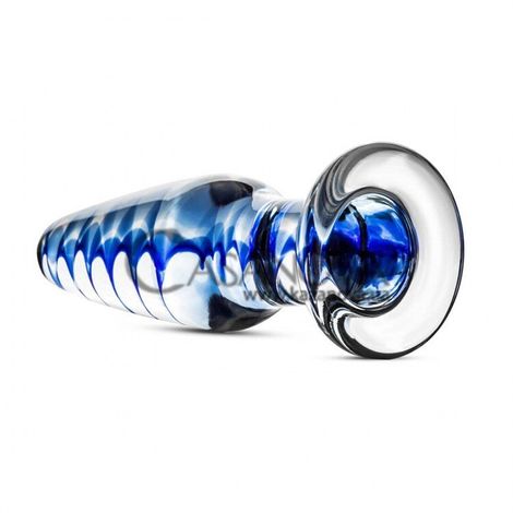 Основное фото Анальная пробка Gildo Handmade Glass Buttplug №23 прозрачная с голубым 10,5 см
