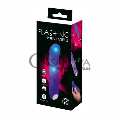 Основное фото Вибратор для точки G Flashing Mini Vibe пурпурный 15 см
