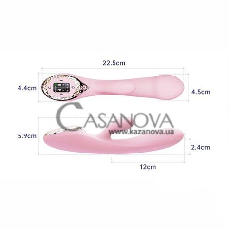 Основное фото Rabbit-вибратор с увеличивающейся головкой Kistoy A-King розовый 23 см