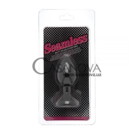 Основное фото Анальная пробка Seamless Starting Black Silicone Diamond 7,5 см