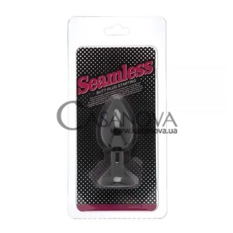 Основне фото Анальна пробка Seamless Starting Black Silicone Diamond 7,5 см