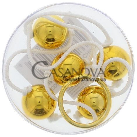 Основне фото Анальні кульки Plastic Gold Anal Beads золотисті