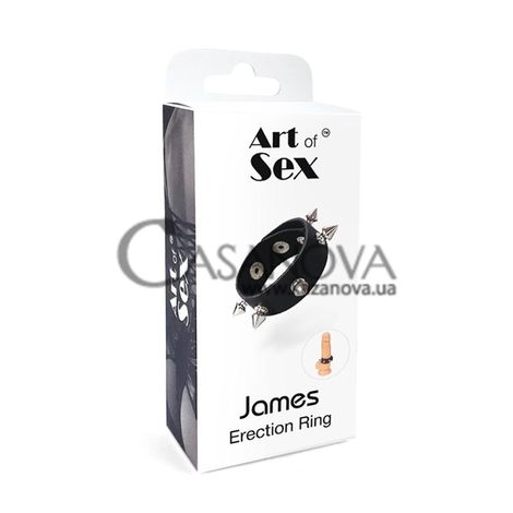 Основное фото Эрекционное кольцо Art of Sex James Erection Ring чёрное