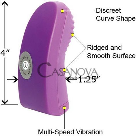Основное фото Клиторальный вибратор Grrl Toyz Shy Violet Discreet Curve Vibe 10,2 см