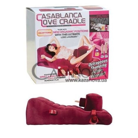 Основное фото Кресло с вибраторами Casablanca Love Cradle бордовое
