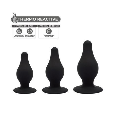 Основне фото Набір анальних пробок SilexD Silicone Plug Kit чорний