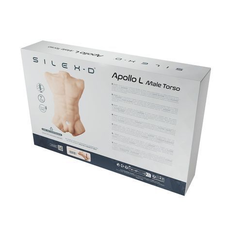 Основное фото Реалистичный фаллоимитатор с мужским торсом SilexD Apollo L Male Torso телесный 17,8см