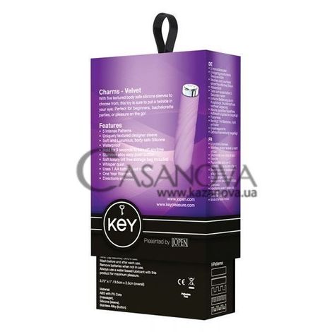 Основне фото Вібратор Key Charms Petite Velvet фіолетовий 10,5 см