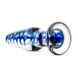 Додаткове фото Анальна пробка Gildo Handmade Glass Buttplug №23 прозора з блакитним 10,5 см