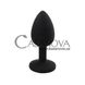 Додаткове фото Анальна пробка Seamless Starting Black Silicone Diamond 7,5 см