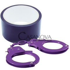 Основное фото Набор для бондажа BondX Metal Cuffs & Bondage Ribbon фиолетовый