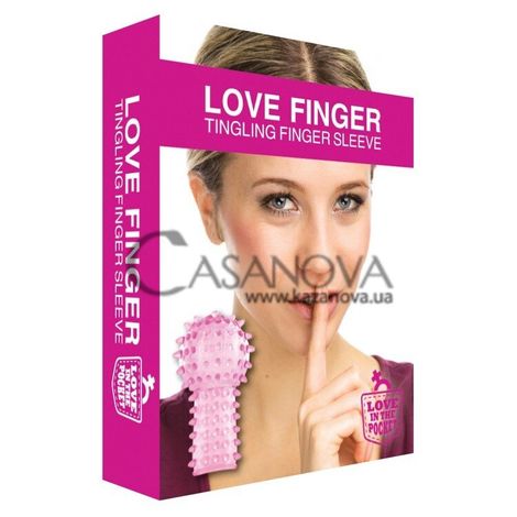 Основне фото Насадка на палець Love Finger Tingling Finger Sleeve рожева