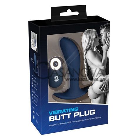 Основное фото Анальная пробка Vibrating Butt Plug синяя 12 см
