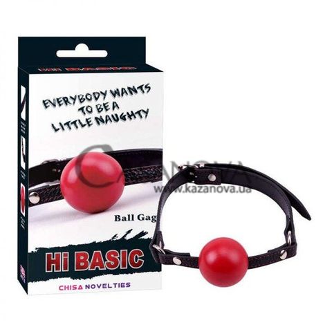 Основное фото Кляп Hi Basic Ball Gag чёрно-красный