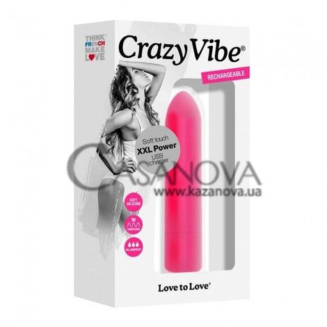 Основное фото Вибропуля Love To Love Crazy Vibe розовая 9,5 см