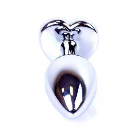 Основное фото Анальная пробка Boss of Toys Boss Series Exclusivity Jewellery Silver Heart Plug S BS6400048 серебристая с прозрачным камнем 7 см