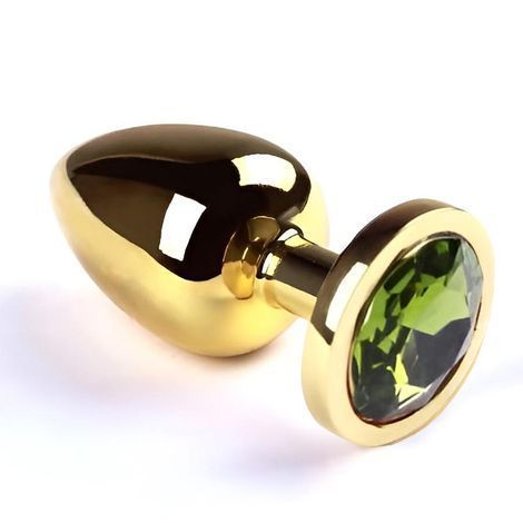 Основне фото Анальна пробка Gold Chrysolite M золотисто-оливкова 8,5 см