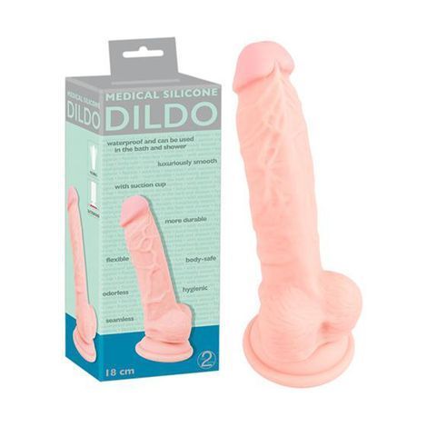 Основное фото Фаллоимитатор на присоске Medical Silicone Dildo телесный 18 см