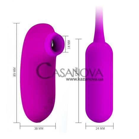Основное фото Комплект из виброяйца и вакуумного стимулятора Lybaile Pretty Love Curupira Multifunctional 2 In 1 фиолетовый