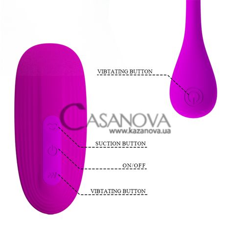 Основное фото Комплект из виброяйца и вакуумного стимулятора Lybaile Pretty Love Curupira Multifunctional 2 In 1 фиолетовый