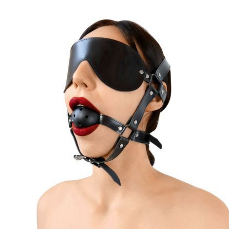 Основное фото Маска с кляпом Art of Sex Deymon Gag Mask чёрная