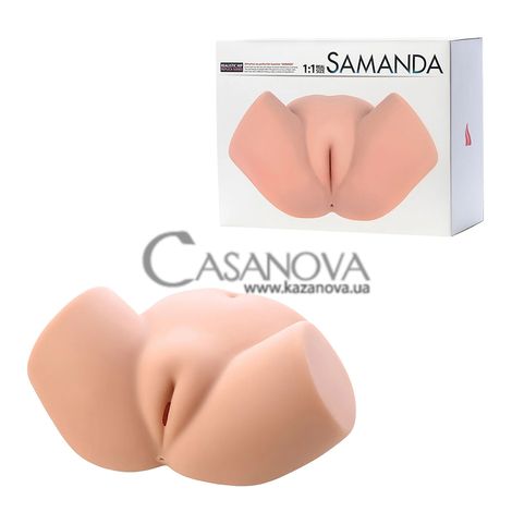 Основное фото Мастурбатор вагина+попа с вибрацией Kokos Samanda телесный 34 см