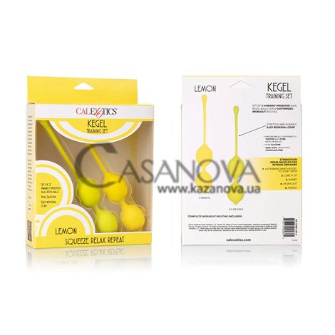 Основне фото Набір вагінальних кульок California Exotic Novelties Kegel Training Set Lemon жовтий