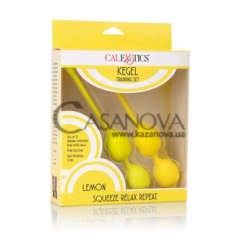 Основне фото Набір вагінальних кульок California Exotic Novelties Kegel Training Set Lemon жовтий