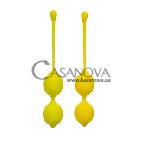 Основне фото Набір вагінальних кульок California Exotic Novelties Kegel Training Set Lemon жовтий