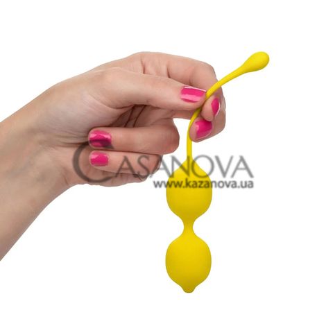 Основне фото Набір вагінальних кульок California Exotic Novelties Kegel Training Set Lemon жовтий