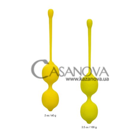 Основне фото Набір вагінальних кульок California Exotic Novelties Kegel Training Set Lemon жовтий