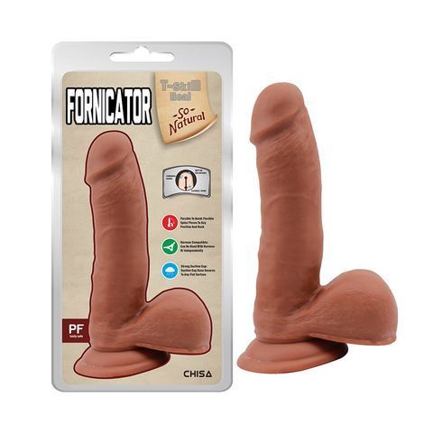 Основное фото Реалистичный фаллоимитатор на присоске Chisa Novelties Fornicator мулатный 19 см