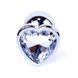 Дополнительное фото Анальная пробка Boss of Toys Boss Series Exclusivity Jewellery Silver Heart Plug S BS6400048 серебристая с прозрачным камнем 7 см