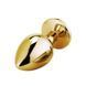 Додаткове фото Анальна пробка Gold Chrysolite M золотисто-оливкова 8,5 см
