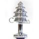 Додаткове фото Анальна пробка Anal Jewelry Plugs Small сріблястий з чорним 10 см