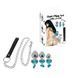 Додаткове фото Набір анальних металевих пробок з ремінцем You2Toys Butt Plug Set with a Leash сріблястий з блакитними кристалами
