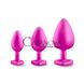 Додаткове фото Набір анальних пробок Luxe Bling Plugs Trainer Kit рожевий з прозорим