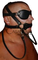 Основное фото Комплект кляп+уздечка+очки Fetish Face Kit чёрный