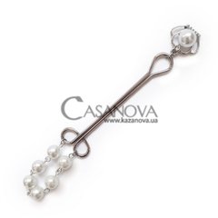 Основне фото Затискач для клітора Art Of Sex Clit Clamp Royal Pearls сріблястий з білим