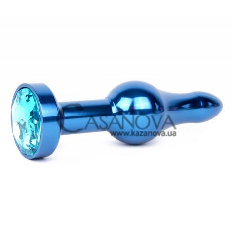 Основное фото Анальная пробка Anal Jewelry Plugs синяя с голубым кристаллом 10,3 см