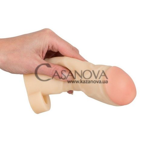 Основное фото Удлиняющая насадка на пенис Thicker & Bigger Extension телесная 17 см