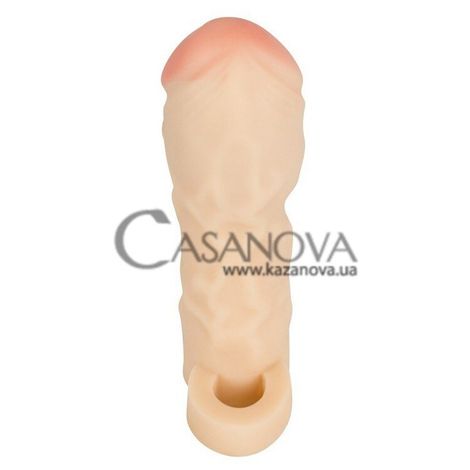 Основное фото Удлиняющая насадка на пенис Thicker & Bigger Extension телесная 17 см