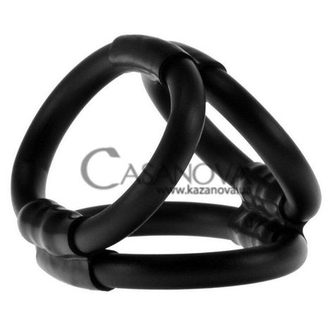 Основное фото Эрекционные кольца Tri3Ring Cock Cage чёрные