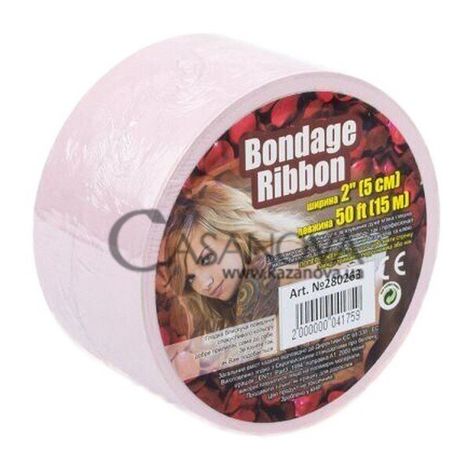 Основное фото Лента для бондажа Bondage Ribbon светло-розовая 15 м