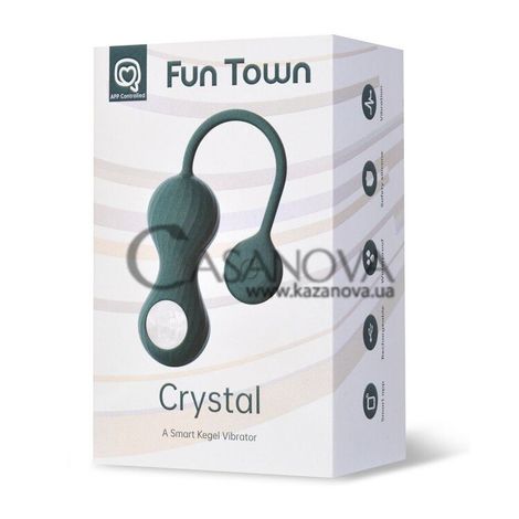 Основне фото Вагінальні кульки з вібрацією Magic Motion Fun Town Crystal зелені