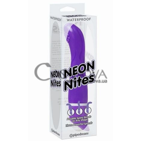 Основне фото Вібратор для точки G Neon Nites фіолетовий 24,1 см