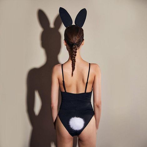 Основное фото Анальная пробка Upko Rabbit Fur Bunny Tail с белым хвостиком золотистая 16 см
