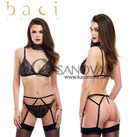 Основне фото Комплект білизни Baci 4pc Sexy Lace Bra Set чорний